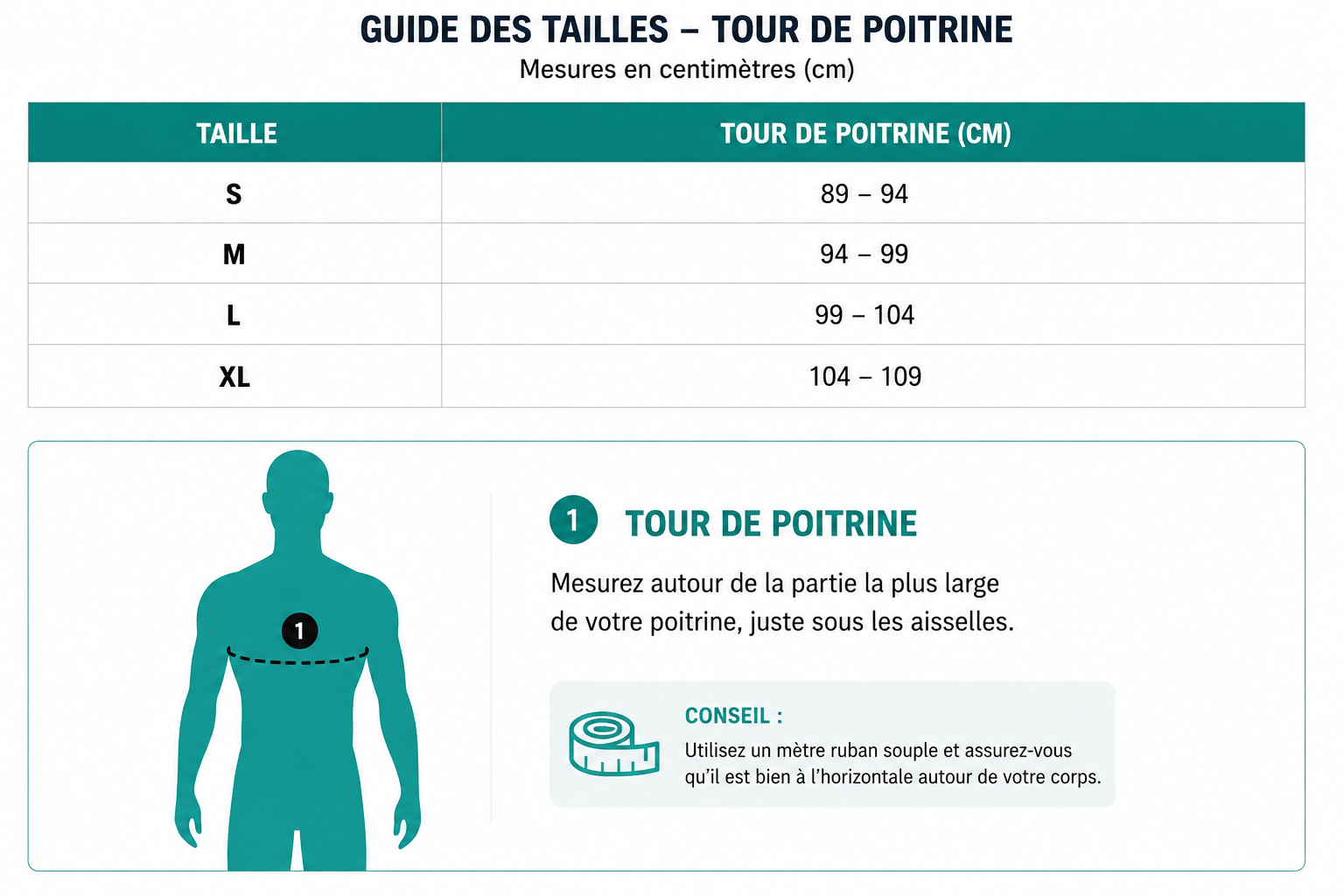 Size Chart Impact Vest Wingfoil
